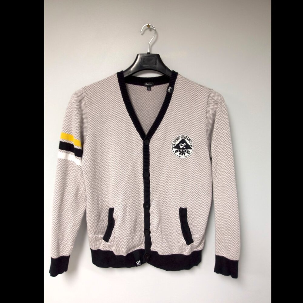 Vintage Y2K LRG Lifted Research Group Chevron Cardigan Sweater Mens Medium